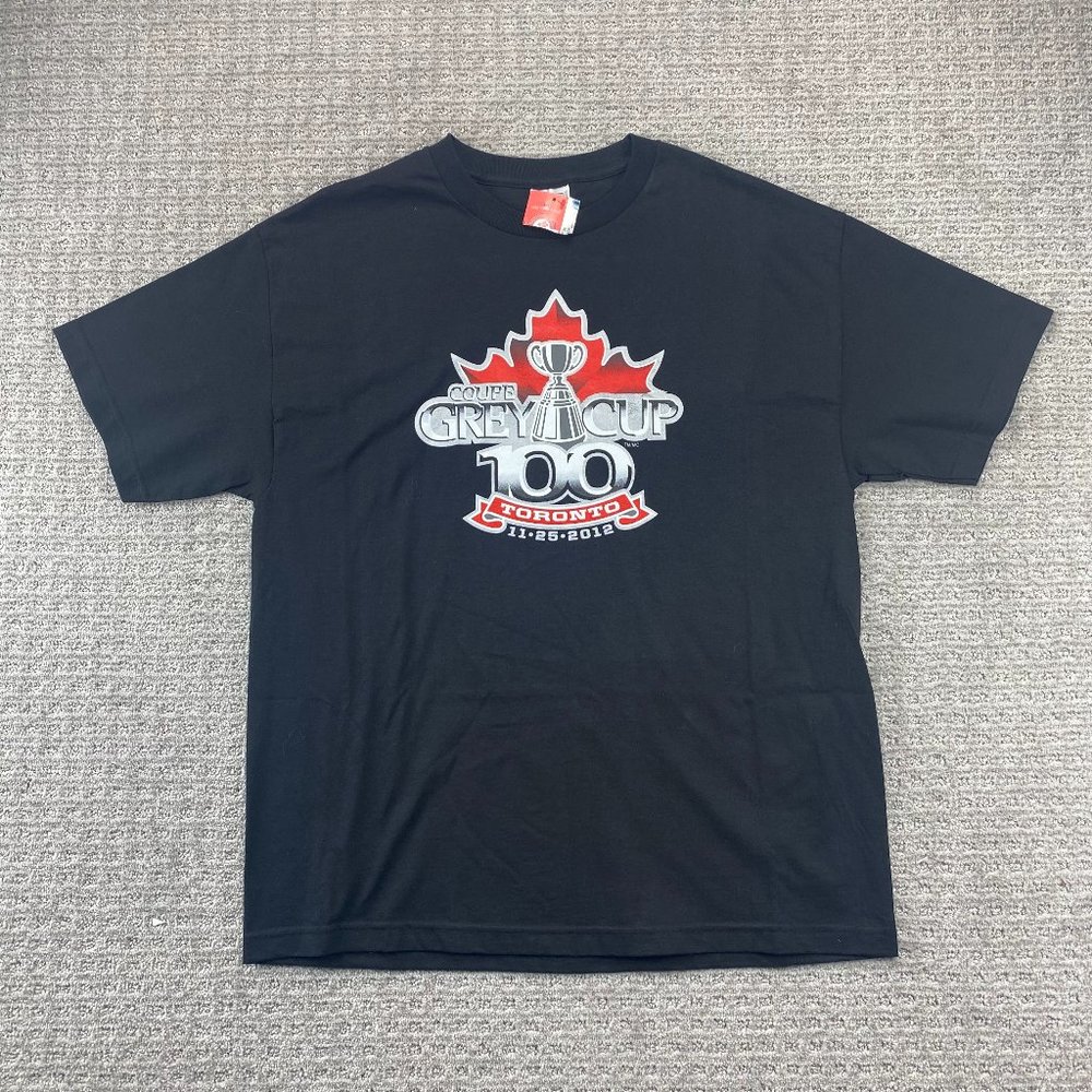 Grey Cup 100 Toronto Shirt Men Extra Large XL Black Graphic Print T-Shirt NEW